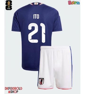 Japan Hiroki Ito #21 Hjemmebanesæt Børn VM 2026 Kort ærmer (+ korte bukser)